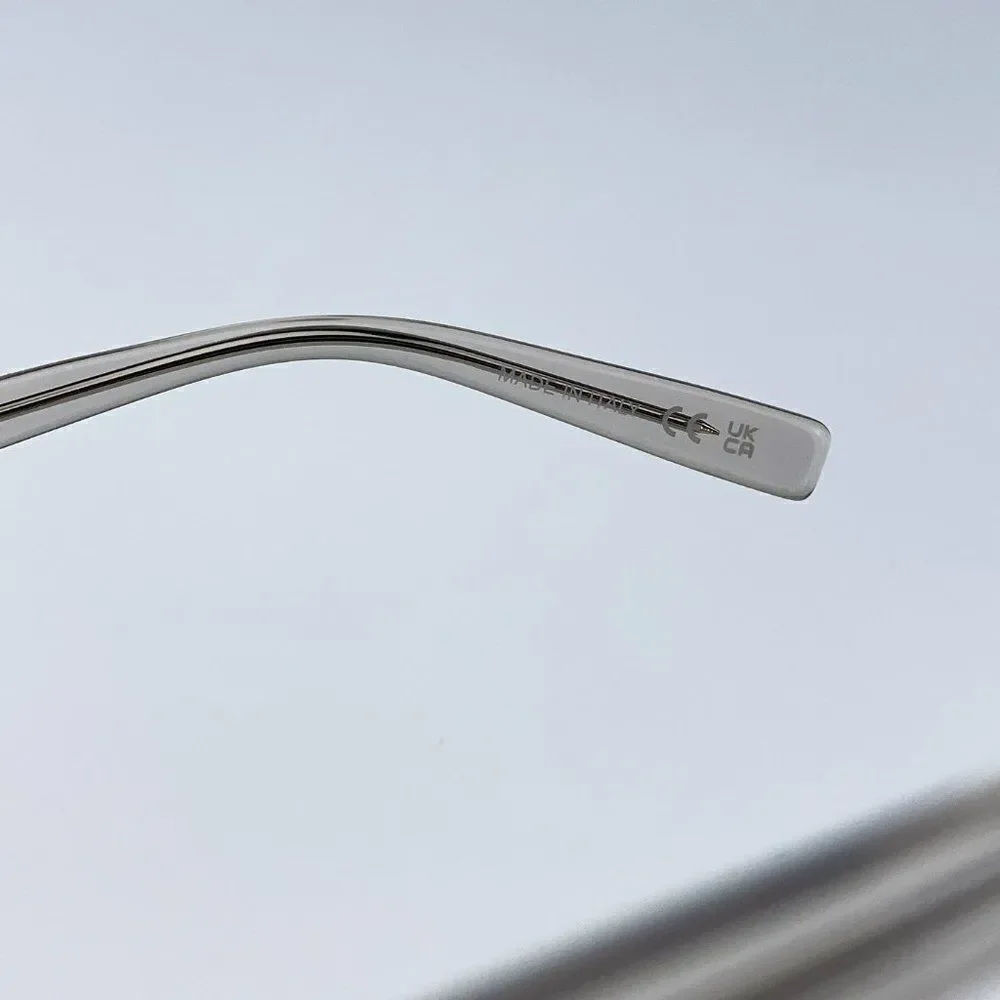 NEW Saint Laurent SL589 003 Beige Clear Oval Women Eyeglasses